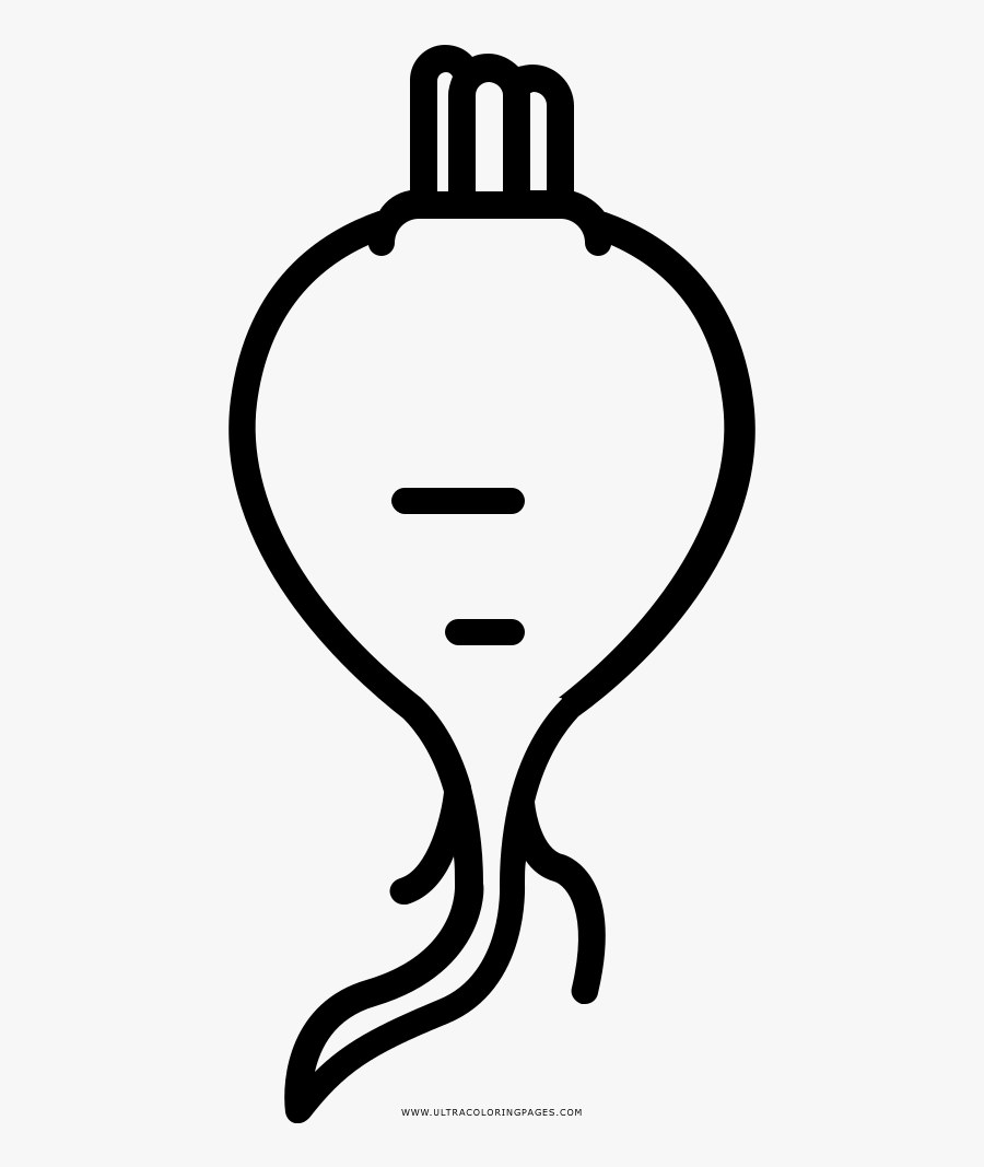 Turnip Coloring Page, Transparent Clipart