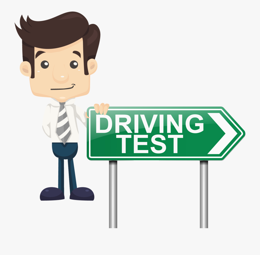 Driving Clipart Learner Driver - Cartoon Driving Test, Transparent Clipart