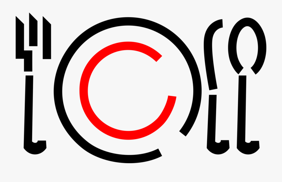 Vector Illustration Of Table Place Setting With Plate - Circle, Transparent Clipart