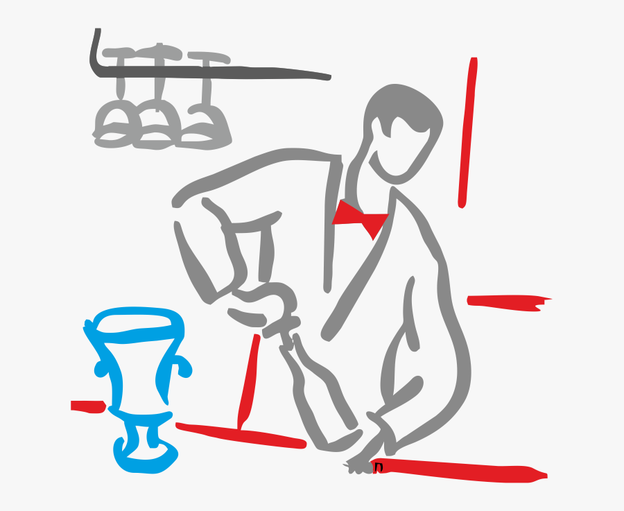 Transparent Bartender Silhouette Png, Transparent Clipart