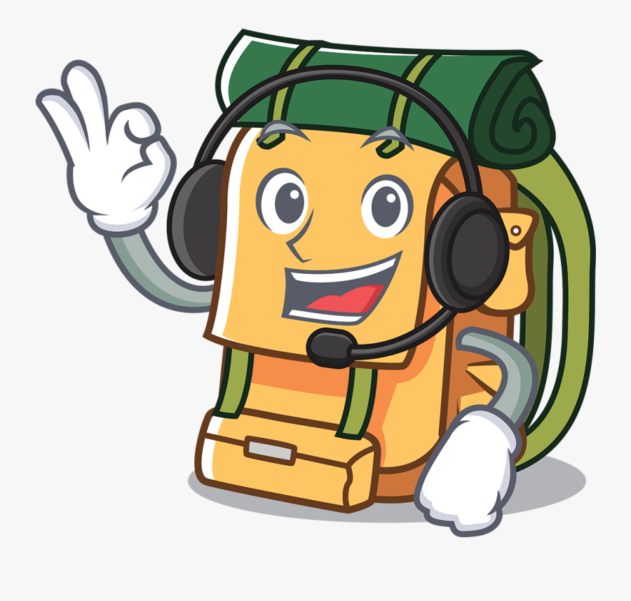 Student With A Backpack Cartoon, Transparent Clipart