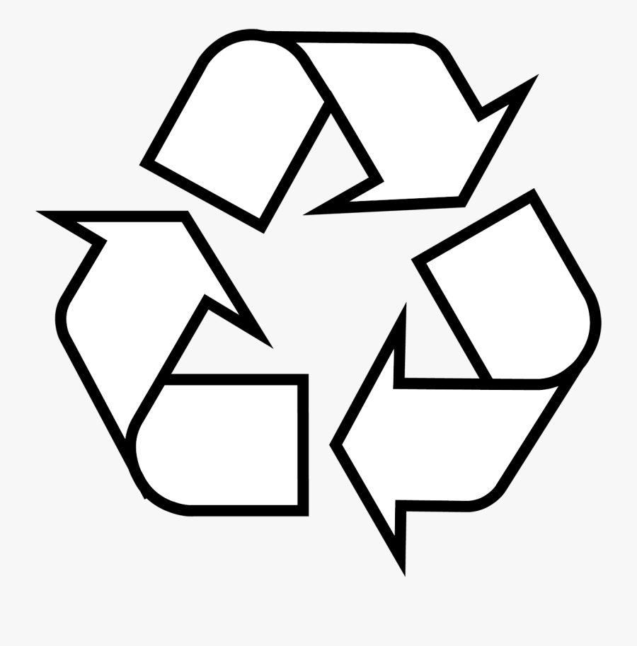 Recycle Symbol Black And White, Transparent Clipart
