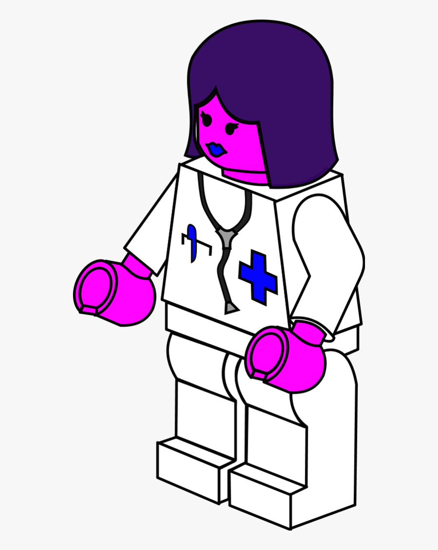 Doctor Female Lego - Lego Doctor Coloring Pages, Transparent Clipart