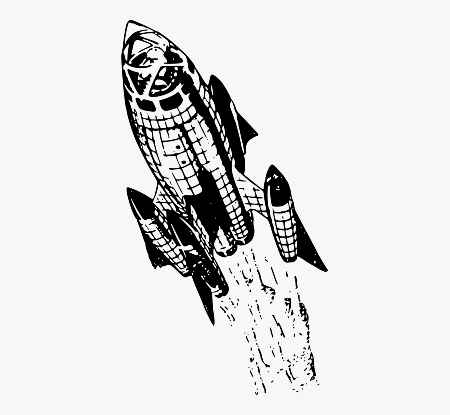 50's Retro Rocket Clipart, Transparent Clipart