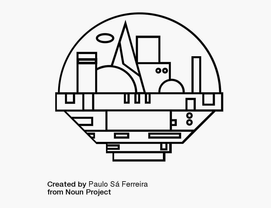 Futuristic City Icon - Alcohol Drawing Easy, Transparent Clipart