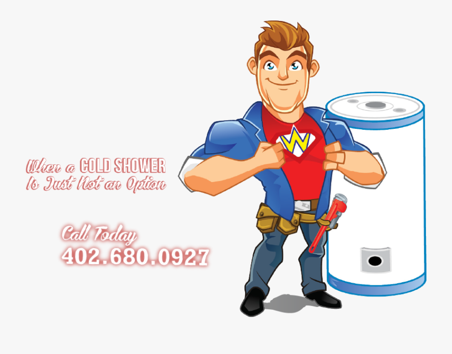 Waterheater Man - Water Heater Repair Logo, Transparent Clipart