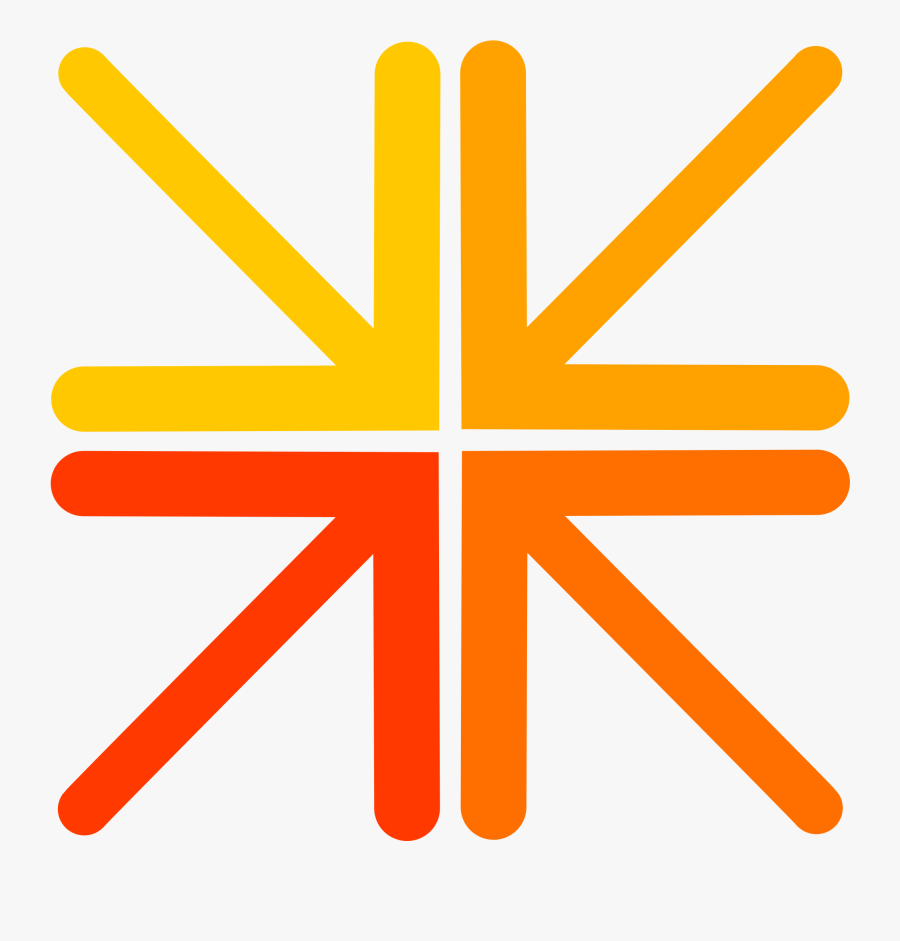 Girl Scouts Logo Clip Art - Arrows Pointing To Center Png, Transparent Clipart