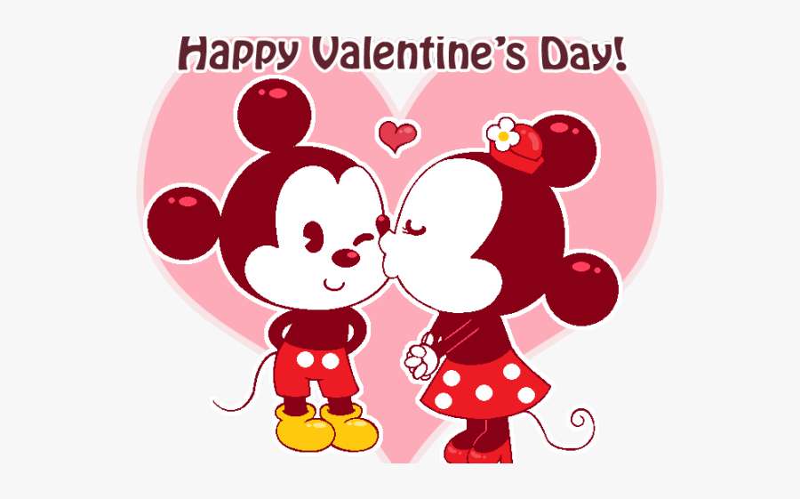 Mice Clipart Valentine - Mickey And Minnie Valentines, Transparent Clipart