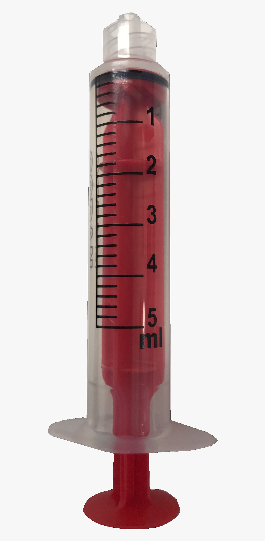 Transparent Syringe Clip Art - Red Luer Slip Syringe, Transparent Clipart