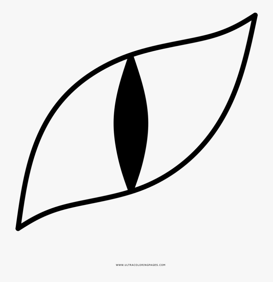 Cat Eye Coloring Page - Dibujo De Ojo De Gato, Transparent Clipart