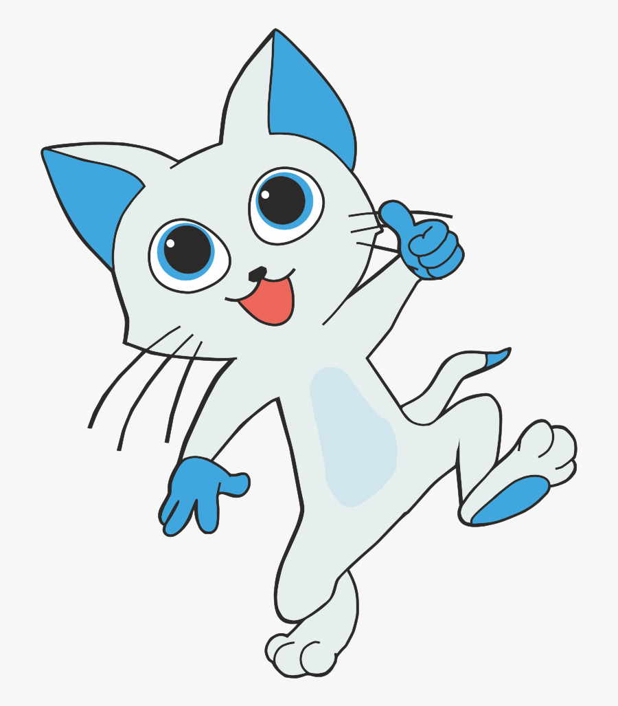 Gray Anthropomorphic Cat - Anthropomorphic Cat Clip Art, Transparent Clipart