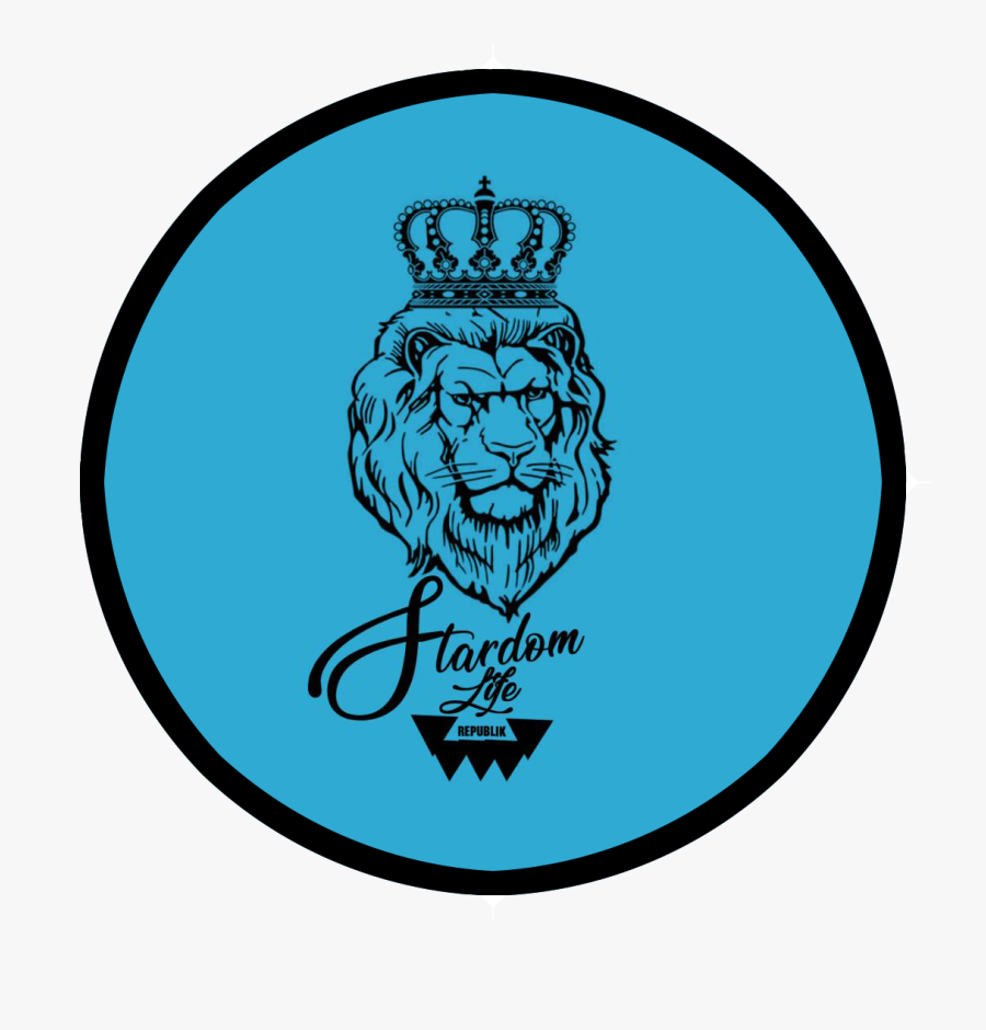 Stardom Life Republik - Lion With A Crown Outline, Transparent Clipart