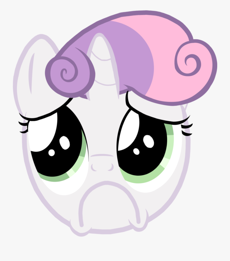 Sweetie Belle Frown Vector By Darock1119 - Sad Cartoon Face Funny, Transparent Clipart