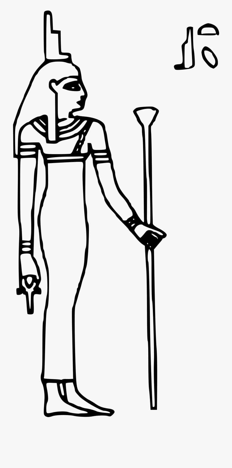 Isis Drawing Goddess Egypt - Isis Coloring Pages, Transparent Clipart