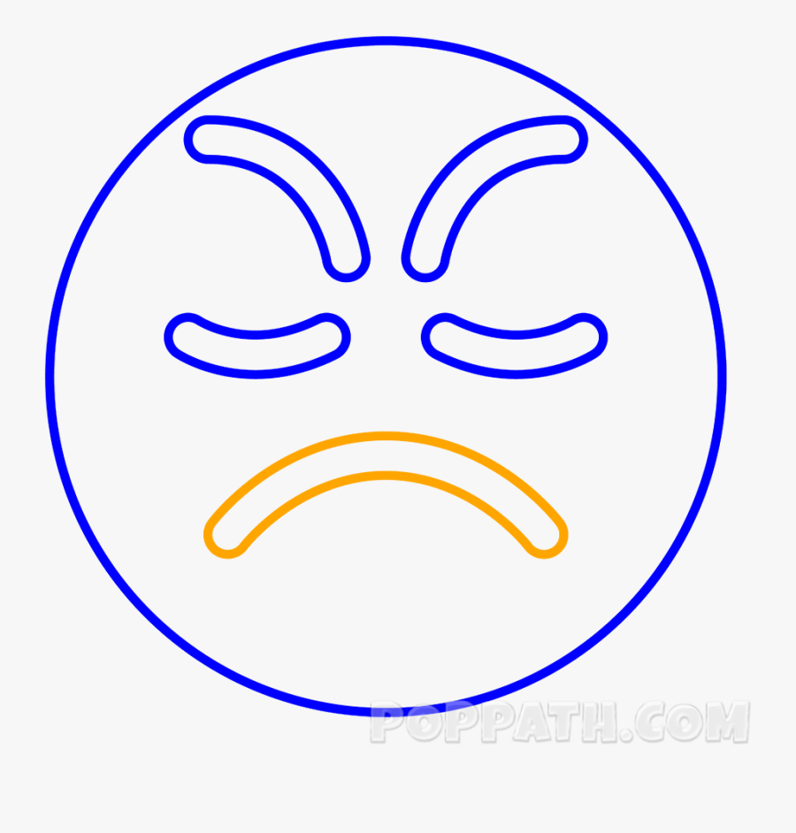 Now We Will Draw A Frowning Mouth - Circle, Transparent Clipart