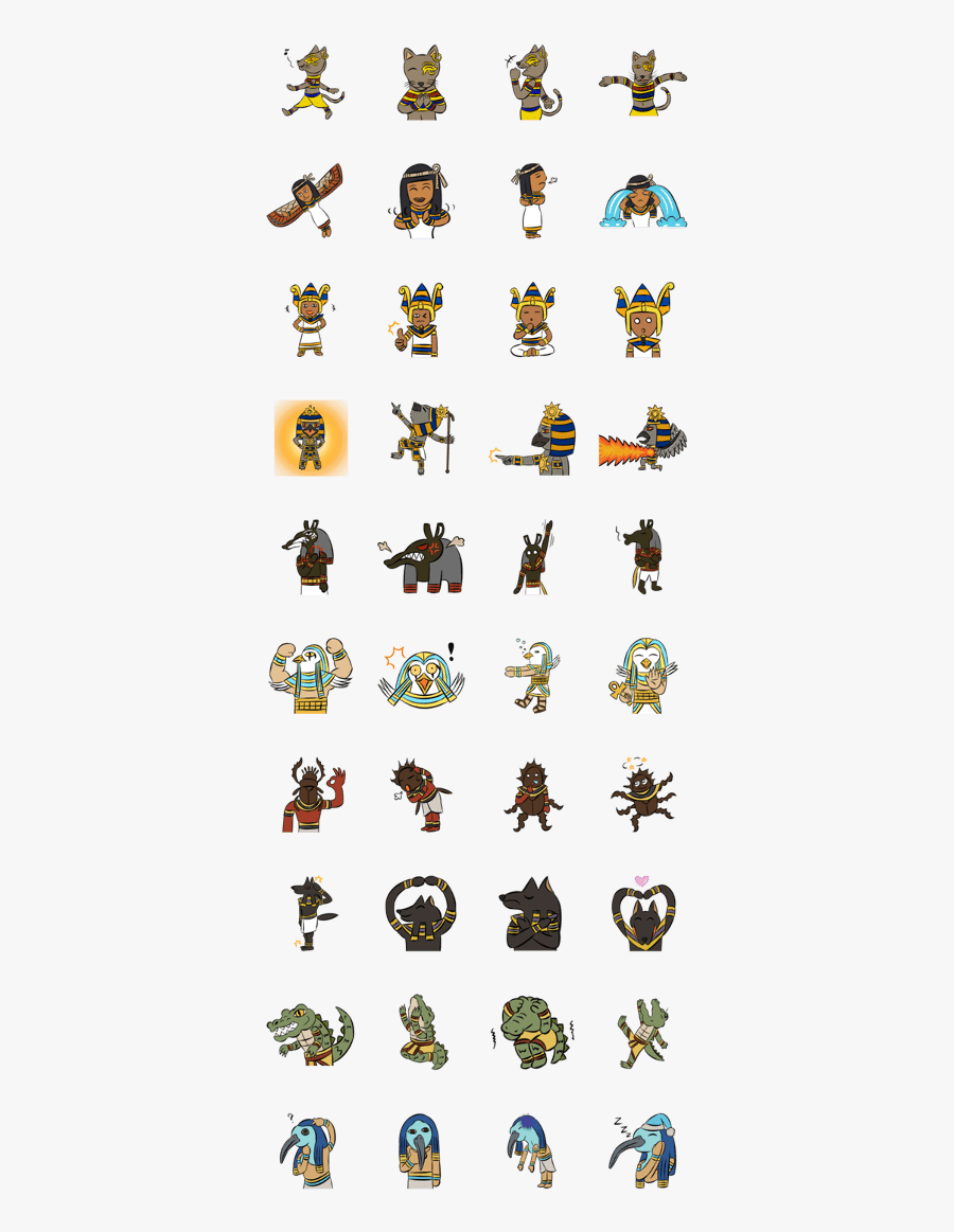 Ancient Egypt Gods & Goddesses - สติ๊กเกอร์ ต้น กระบองเพชร, Transparent Clipart