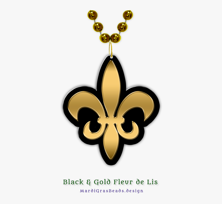 Mardi Gras Beads Clipart Gold - Illustration, Transparent Clipart