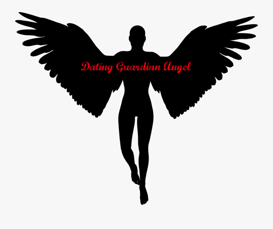 Dating Guardian Angel Test1 - Man With Wings Silhouette, Transparent Clipart
