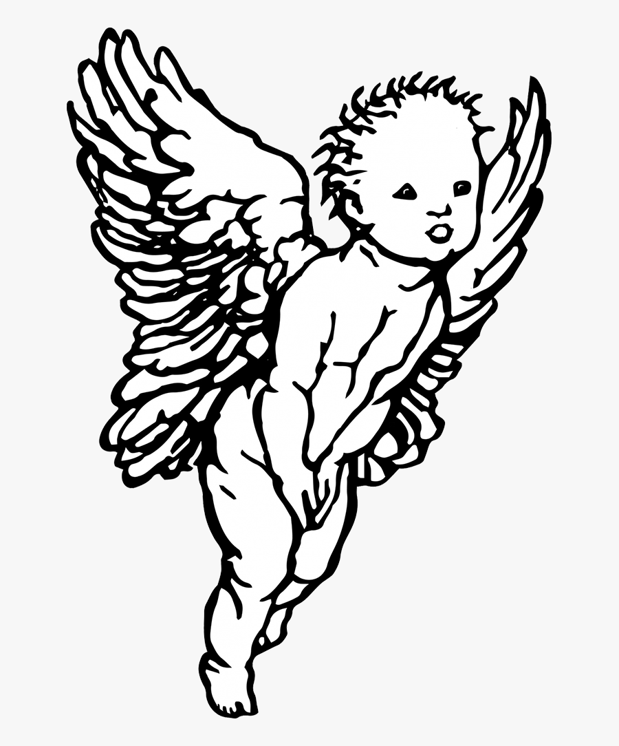Funny Little Cherub Drawing - Cherub Angel Drawing, Transparent Clipart