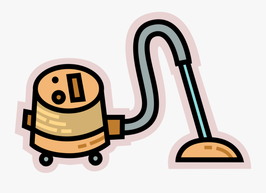 Vector Illustration Of Vacuum Cleaner Uses Centrifugal - Illustration, Transparent Clipart