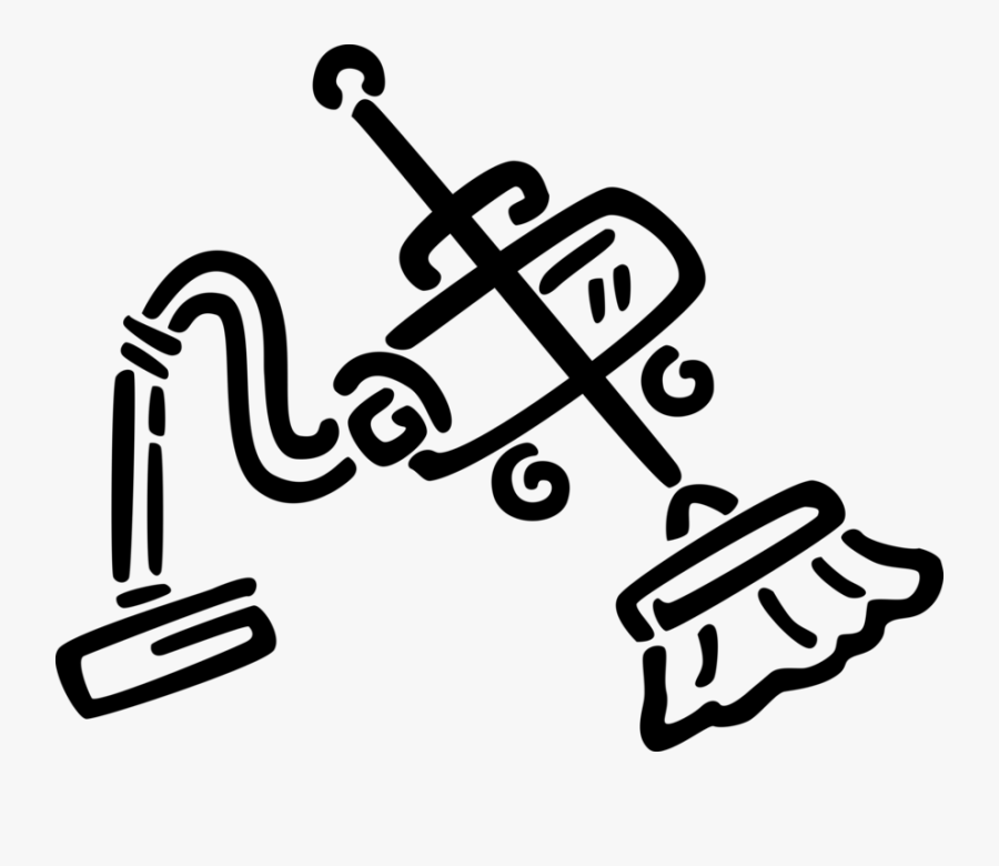 Vector Illustration Of Household Cleaning Tools Vacuum - Vacuum Cleaner, Transparent Clipart