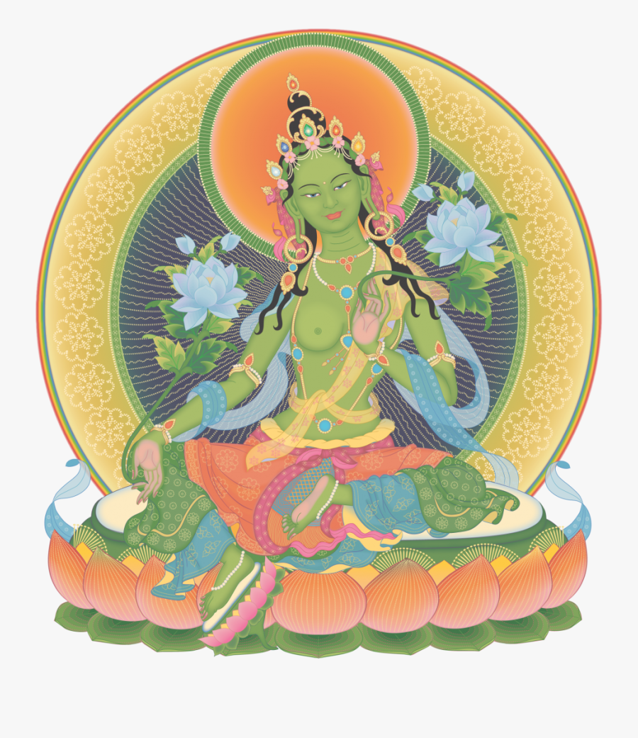 Green Tara 3 Transparent - Green Tara, Transparent Clipart