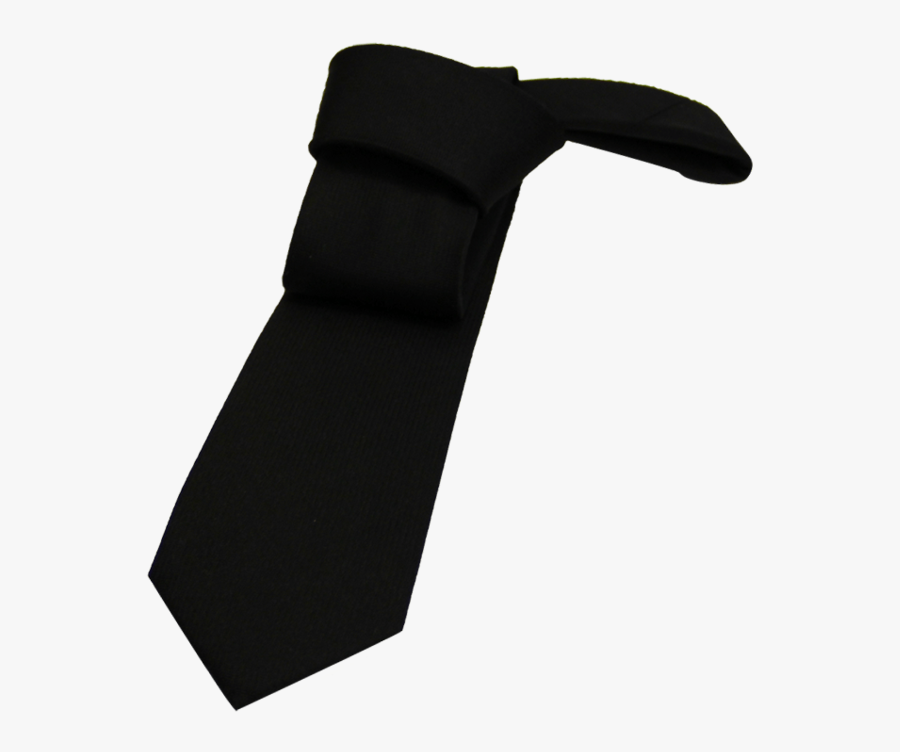 Black Skinny Silk Tie - Black Thin Silk Tie, Transparent Clipart