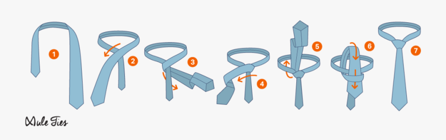 How To Tie A Tie - Windsor Knot From One's Perspective, Transparent Clipart