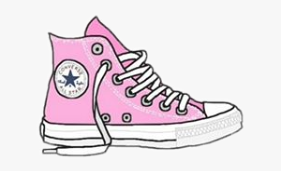 Converse Transparent Cute - Pink Converse Drawing, Transparent Clipart