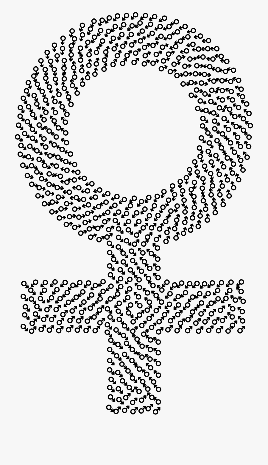 Clip Art Men And Women Symbol - Women Symbol Art, Transparent Clipart