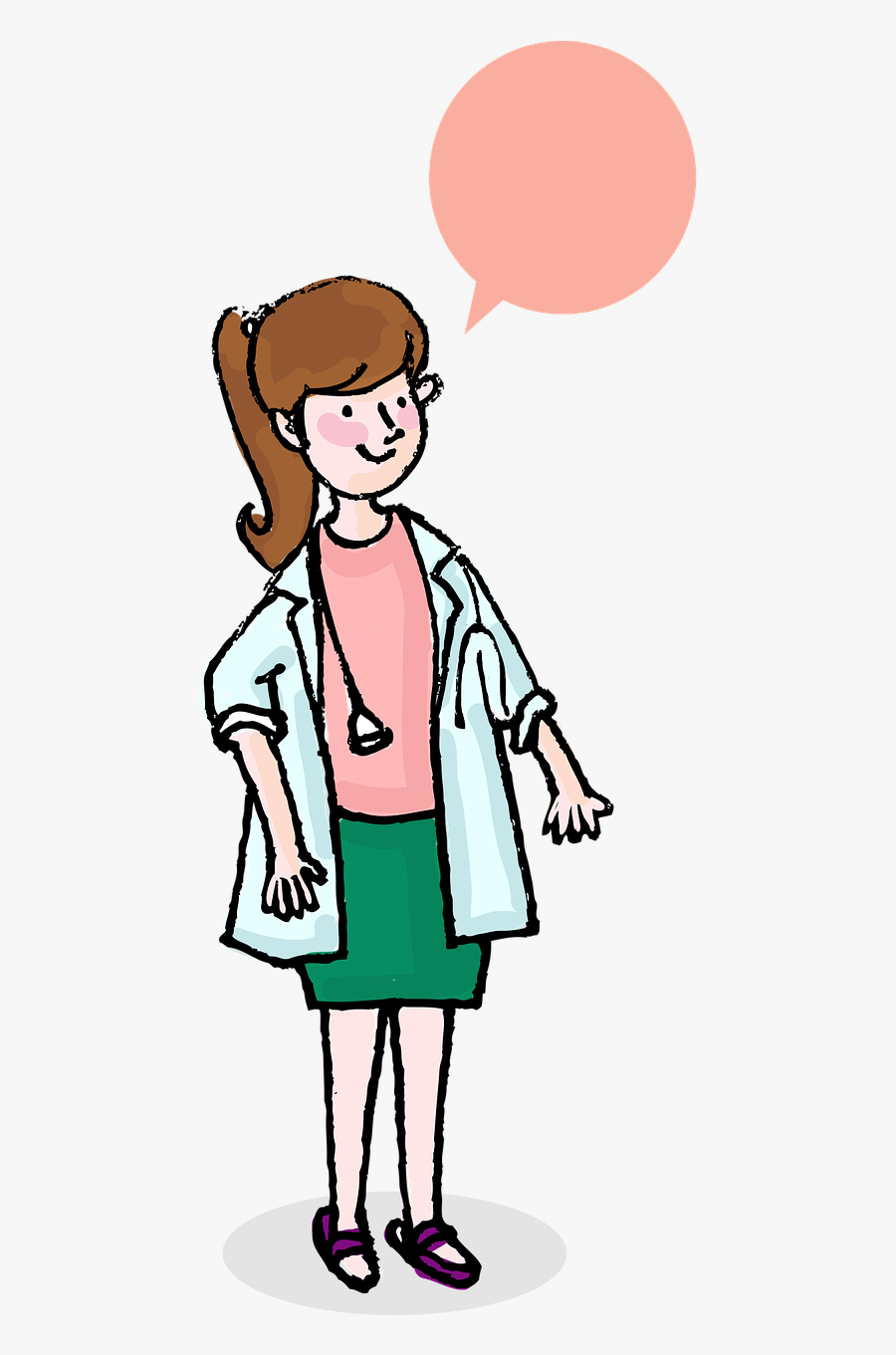 Cara Menggambar Dokter Perempuan, Transparent Clipart