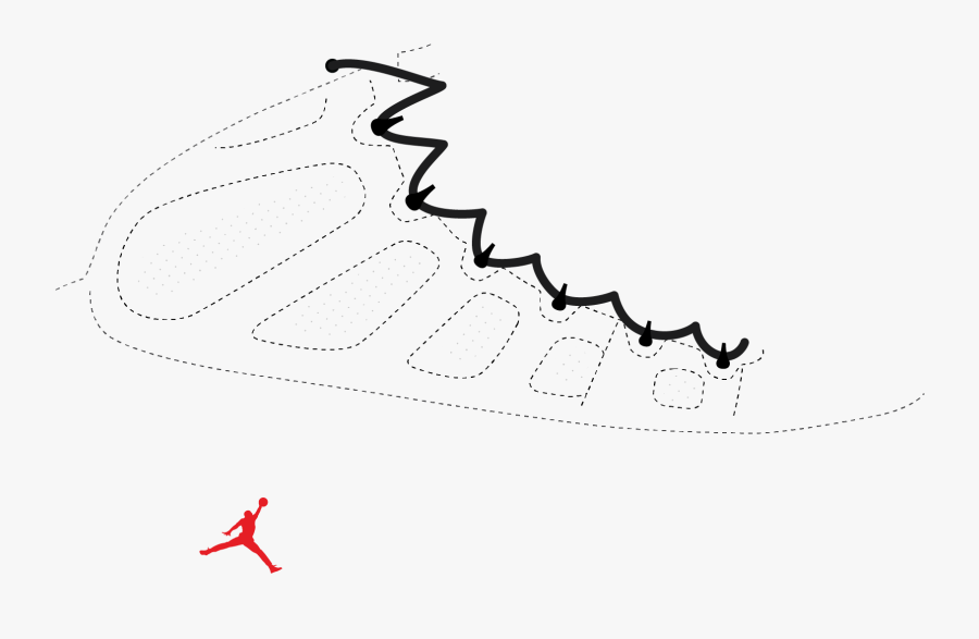 Jordan Transparent Line Drawing - Air Jordan, Transparent Clipart