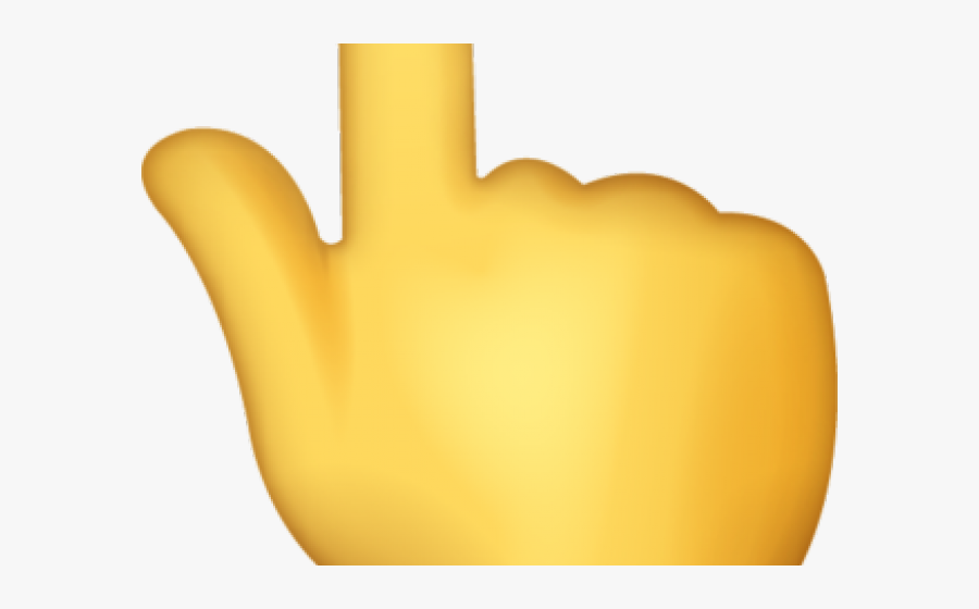 Hand Emoji Clipart Pointed Finger - Finger Up Emoji Png, Transparent Clipart