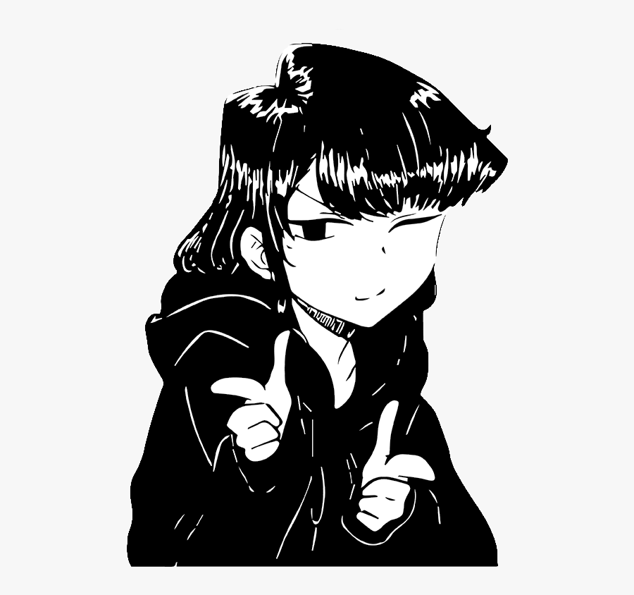 Komi San With A Gun, Transparent Clipart
