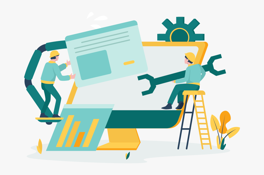 Maintenance Website Landing Page, Transparent Clipart
