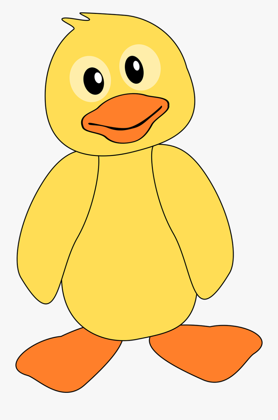 Vector Duck Baby - Easter Duck Cartoon, Transparent Clipart