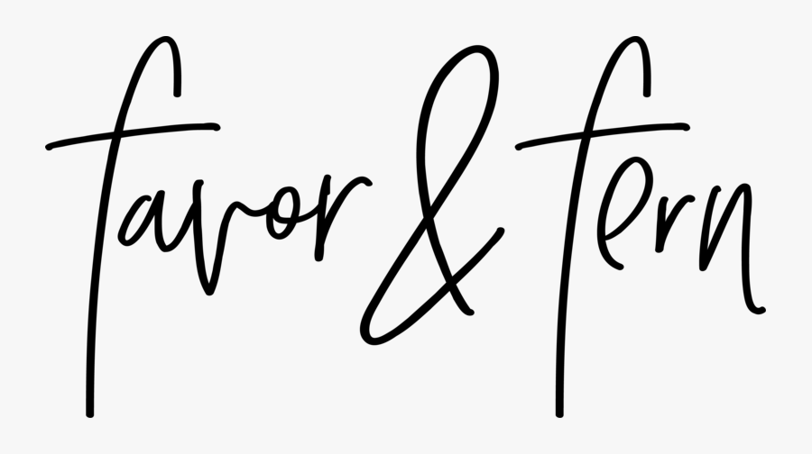 Favor & Fern - Calligraphy, Transparent Clipart