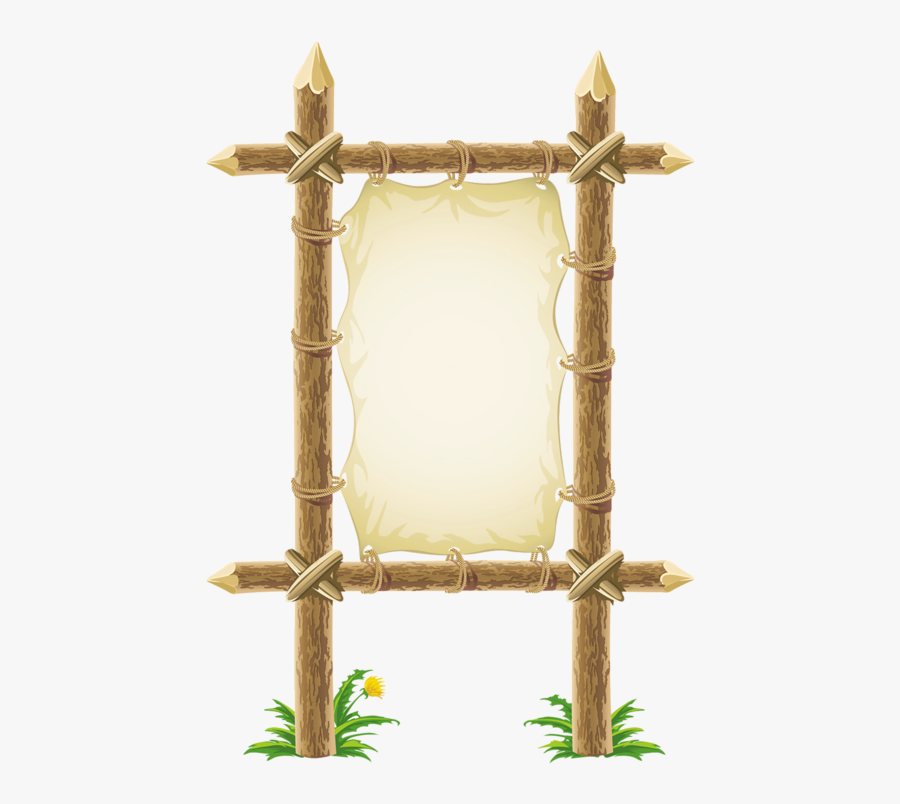 Transparent Bamboo Border Png - Wooden Notice Board Vector, Transparent Clipart