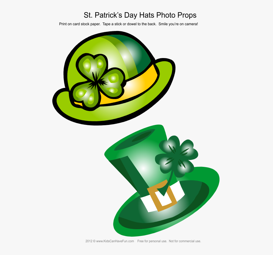 Patrick"s Day Leprechaun Hats Photo Booth Props - St Patricks Day Photo Props, Transparent Clipart