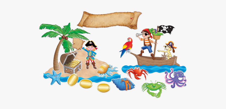 Island Adventure Bulletin Board Display Set - Treasure Bulletin Board Set, Transparent Clipart
