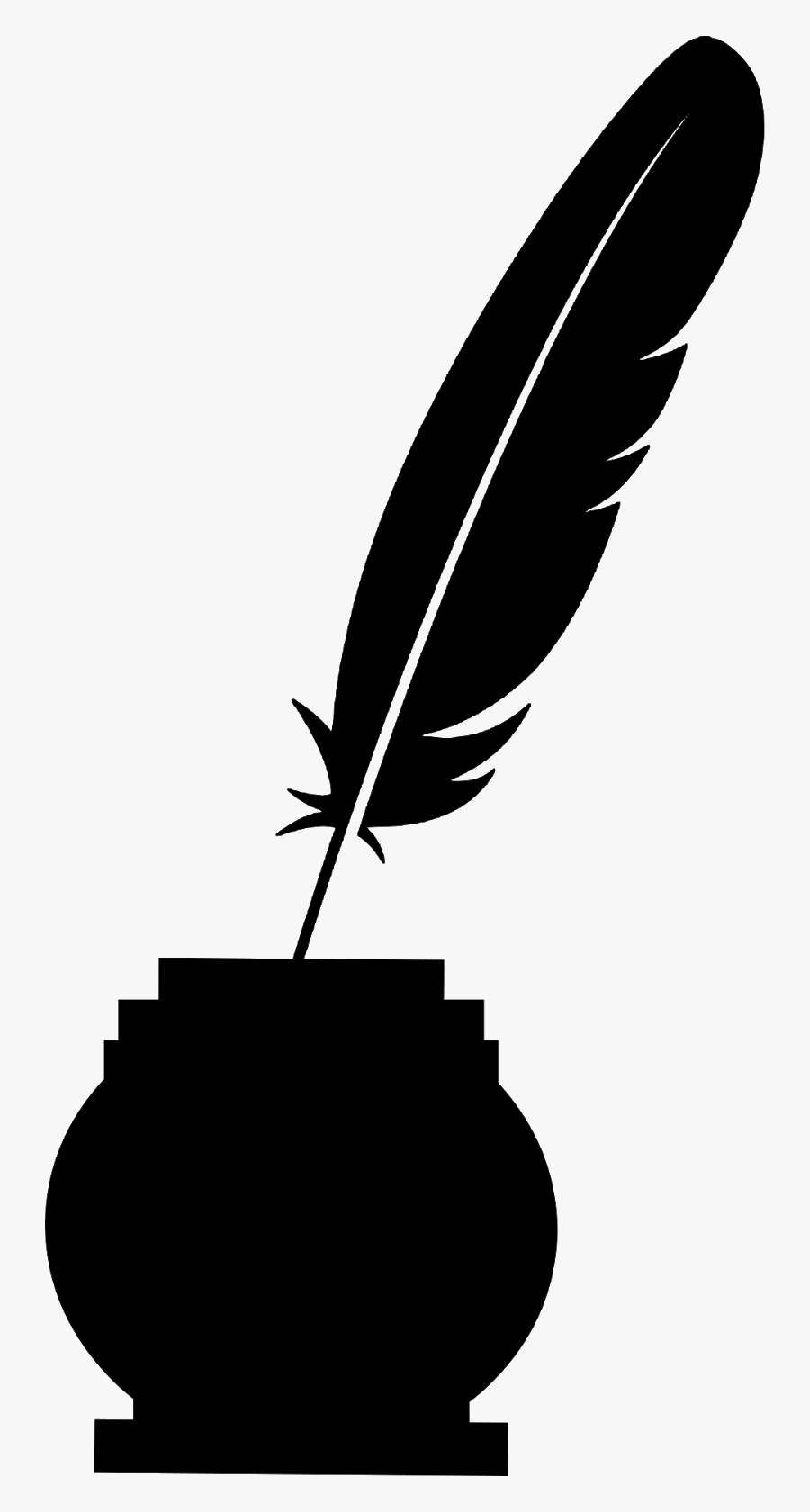 Quill Pen, Write, Silhouette, Author, Ink, Feather, - Transparent Background Feather Clipart, Transparent Clipart