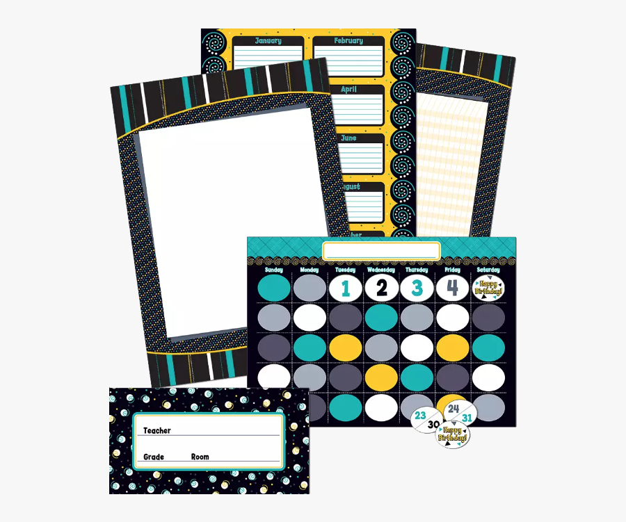 White & Bold Bulletin Board Set - Paper, Transparent Clipart