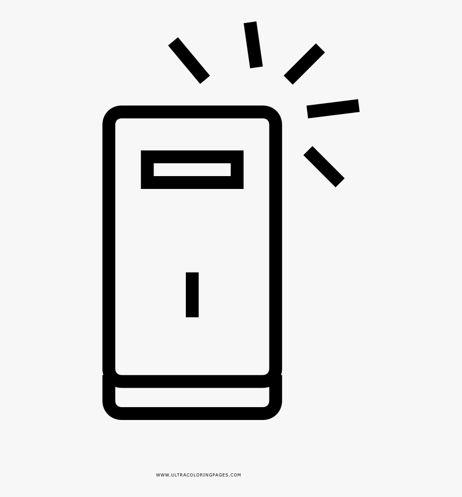 Phone Call Coloring Page, Transparent Clipart