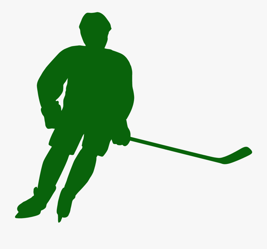 Hockey Player Silhouette, Transparent Clipart