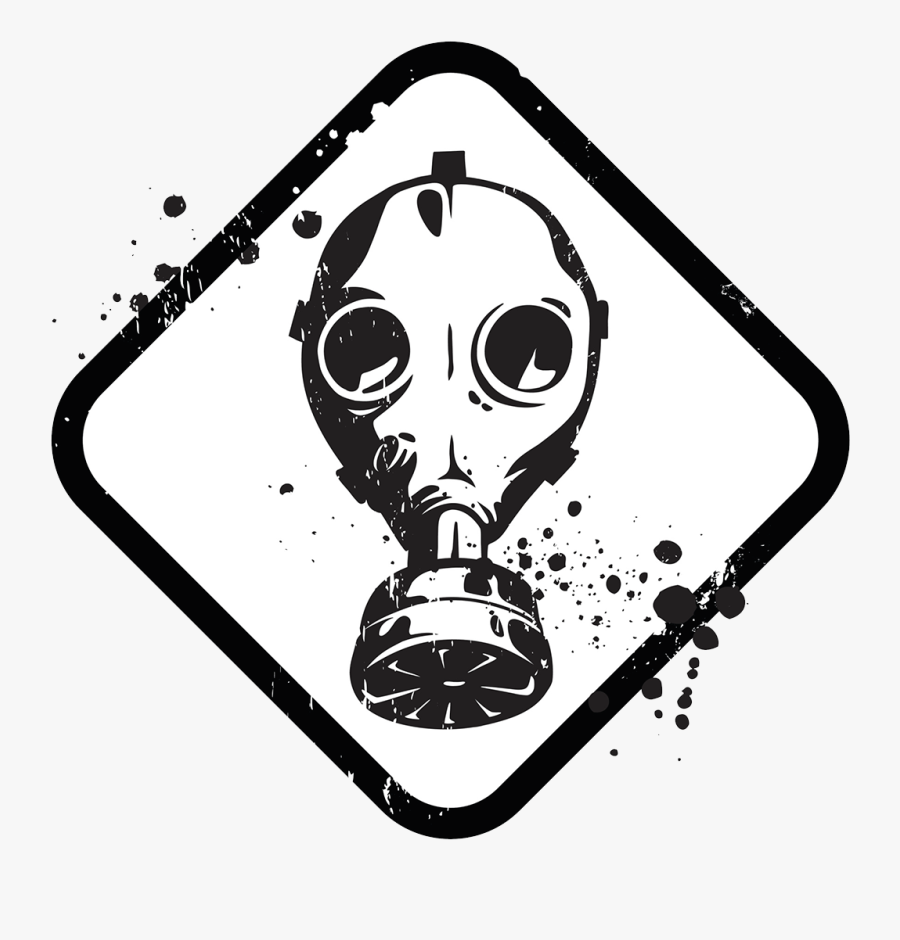 Radiation Drawing Gas Mask - Máscara De Gas Dibujo, Transparent Clipart