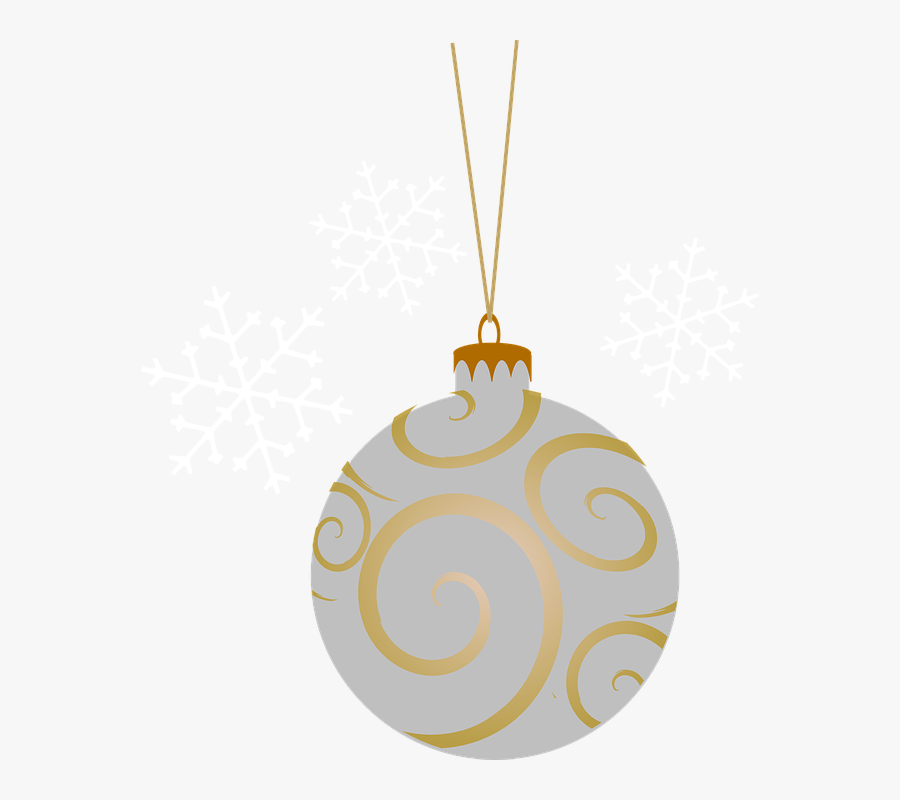 Free Christmas Silver And Gold Ornament Clipart - Christmas Baubles No Background, Transparent Clipart