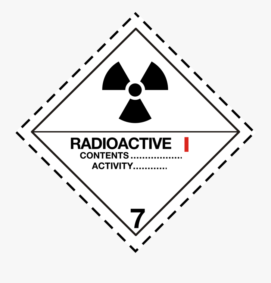 Adr Pictogram 7a-radioactive - Dangerous Goods Class 7 Radioactive, Transparent Clipart