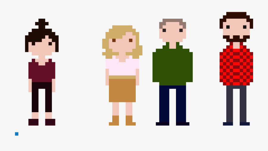 Family Pixel Art Png, Transparent Clipart
