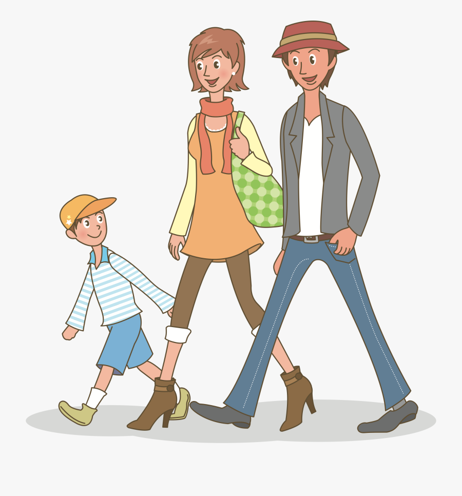 Family Clipart Animation - Stroll Clipart, Transparent Clipart
