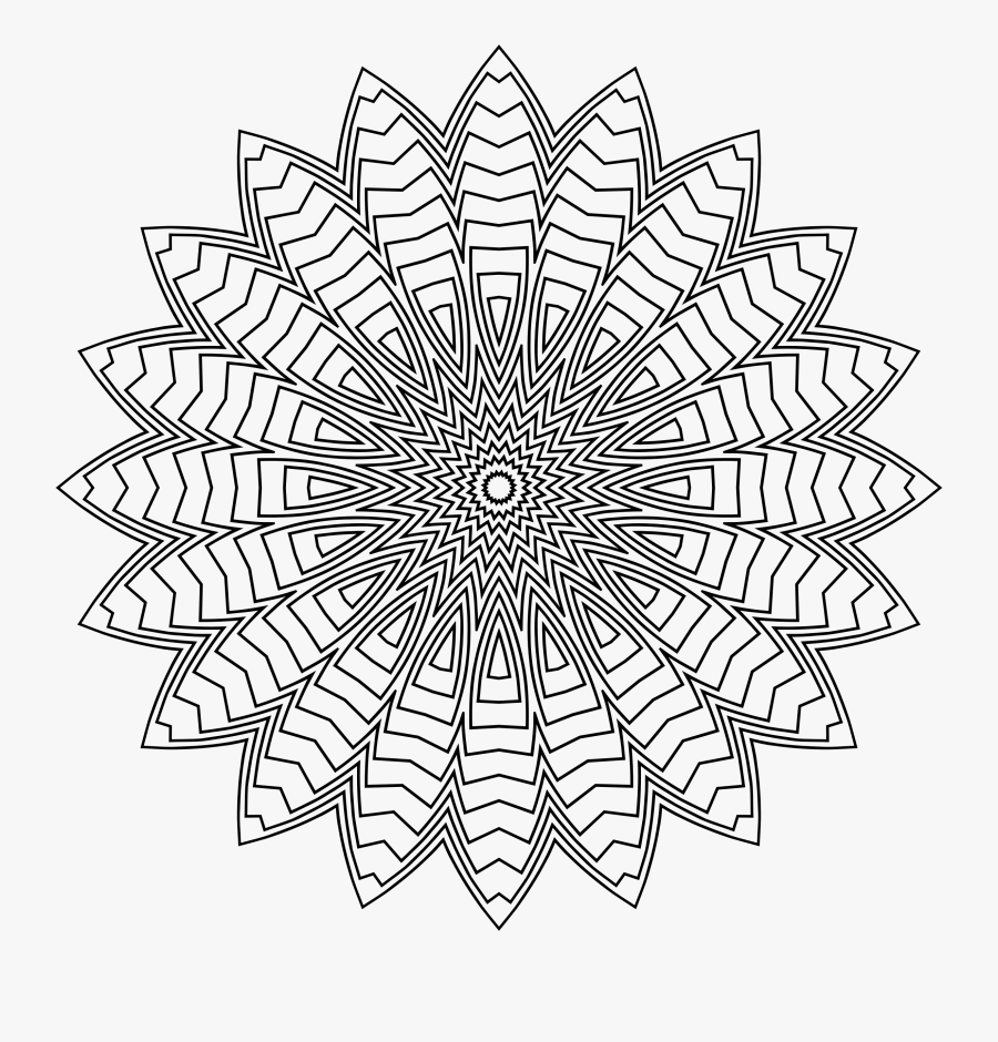 Line Art Star Clip Arts - Sunflower Silhouette Png, Transparent Clipart